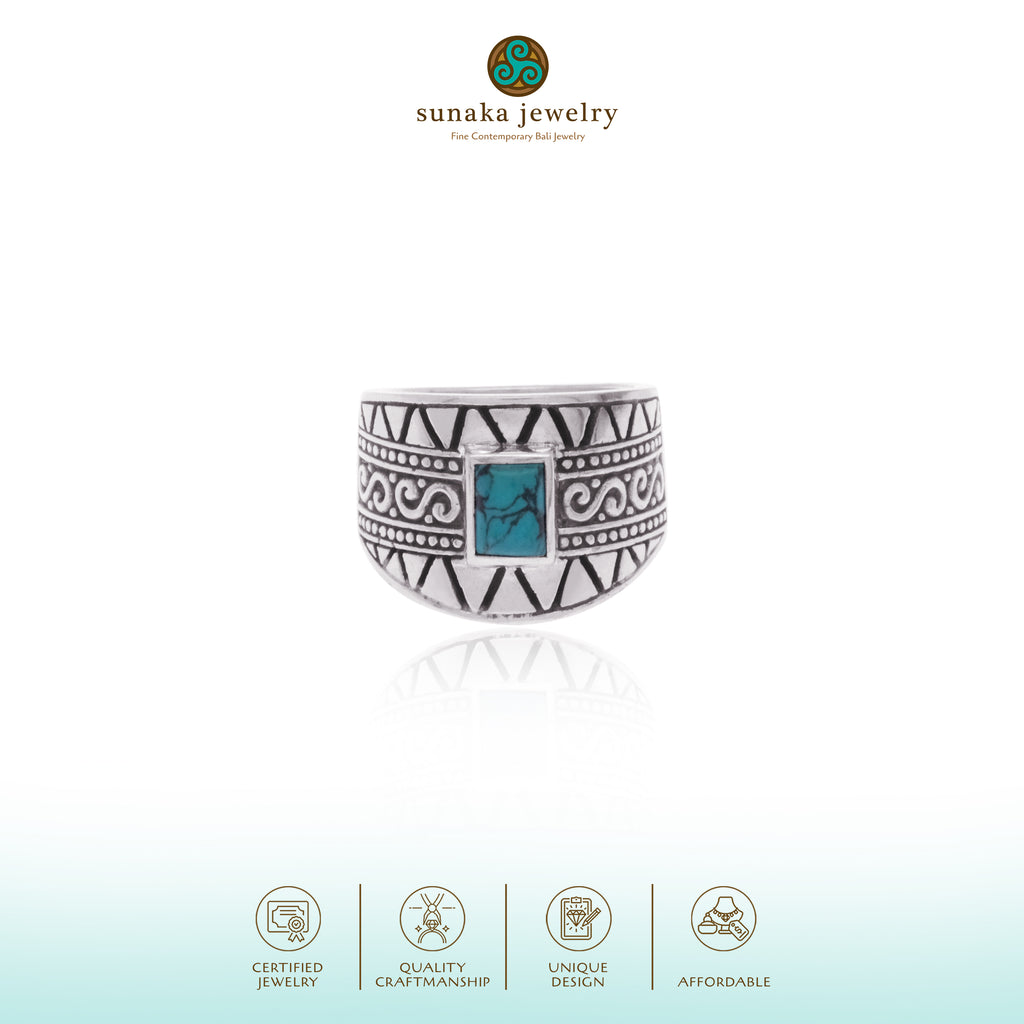 Bohemian Collection 925 Sterling Silver Band Ring