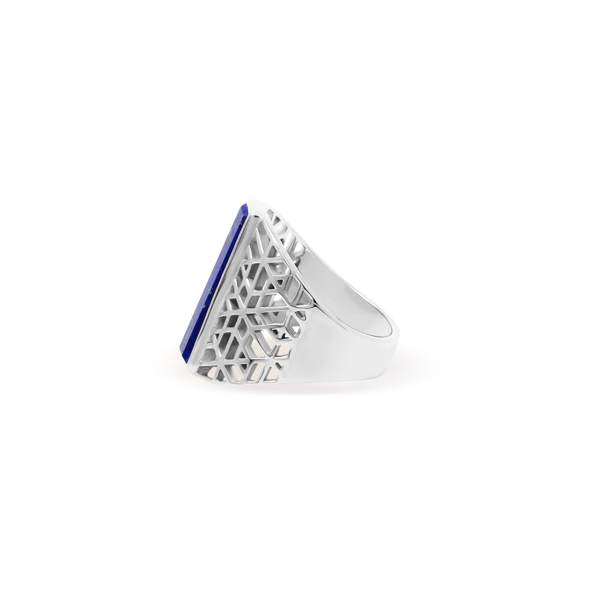 Cincin Signet Bar Koleksi Jali Sterling Silver 925
