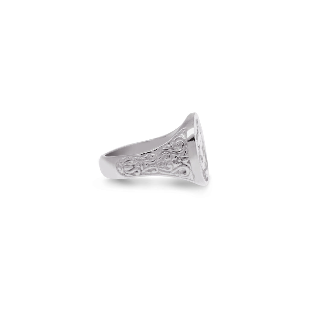 Cincin Signet Perak Koleksi OHM - Ongkara Sterling Silver 925