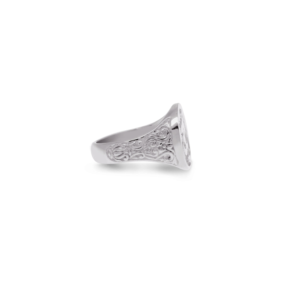 Cincin Signet Perak Koleksi OHM - Ongkara Sterling Silver 925