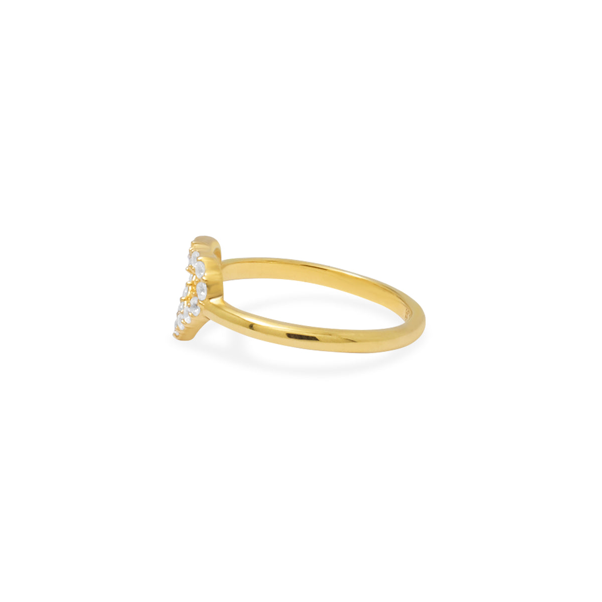 Cincin Heart Gold Plated Koleksi Dainty Heart Sterling Silver 925