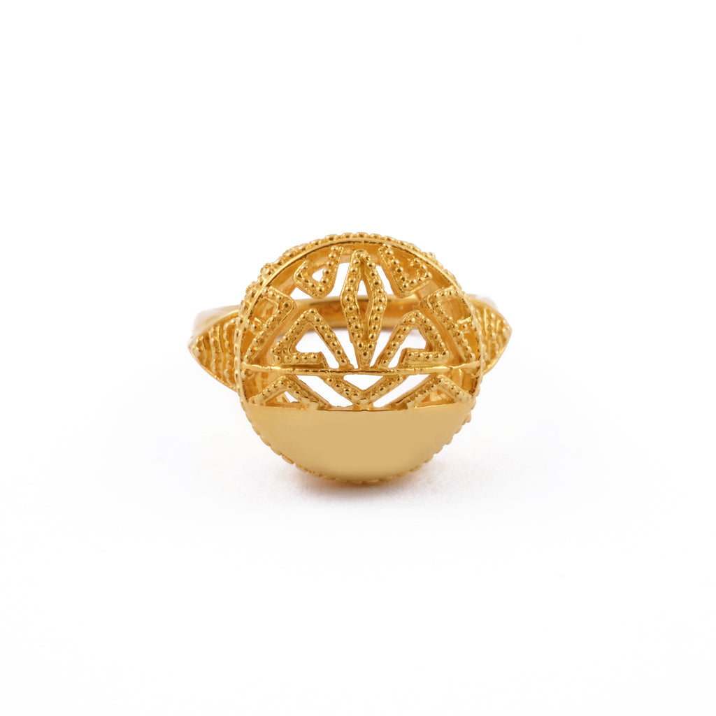 925 Sterling Silver Songket Collection Signet Ring