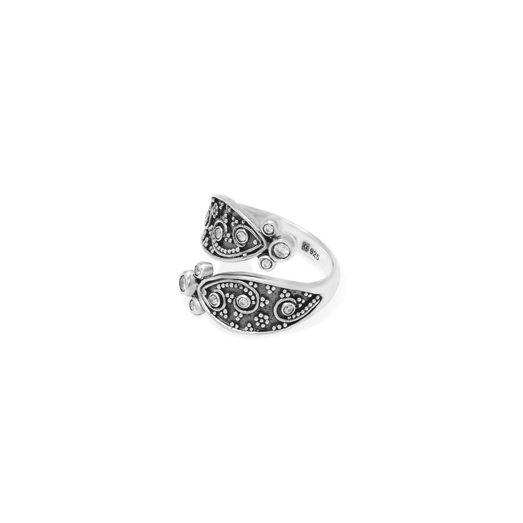 Jejawanan Collection Adjustable 925 Sterling Silver Ring