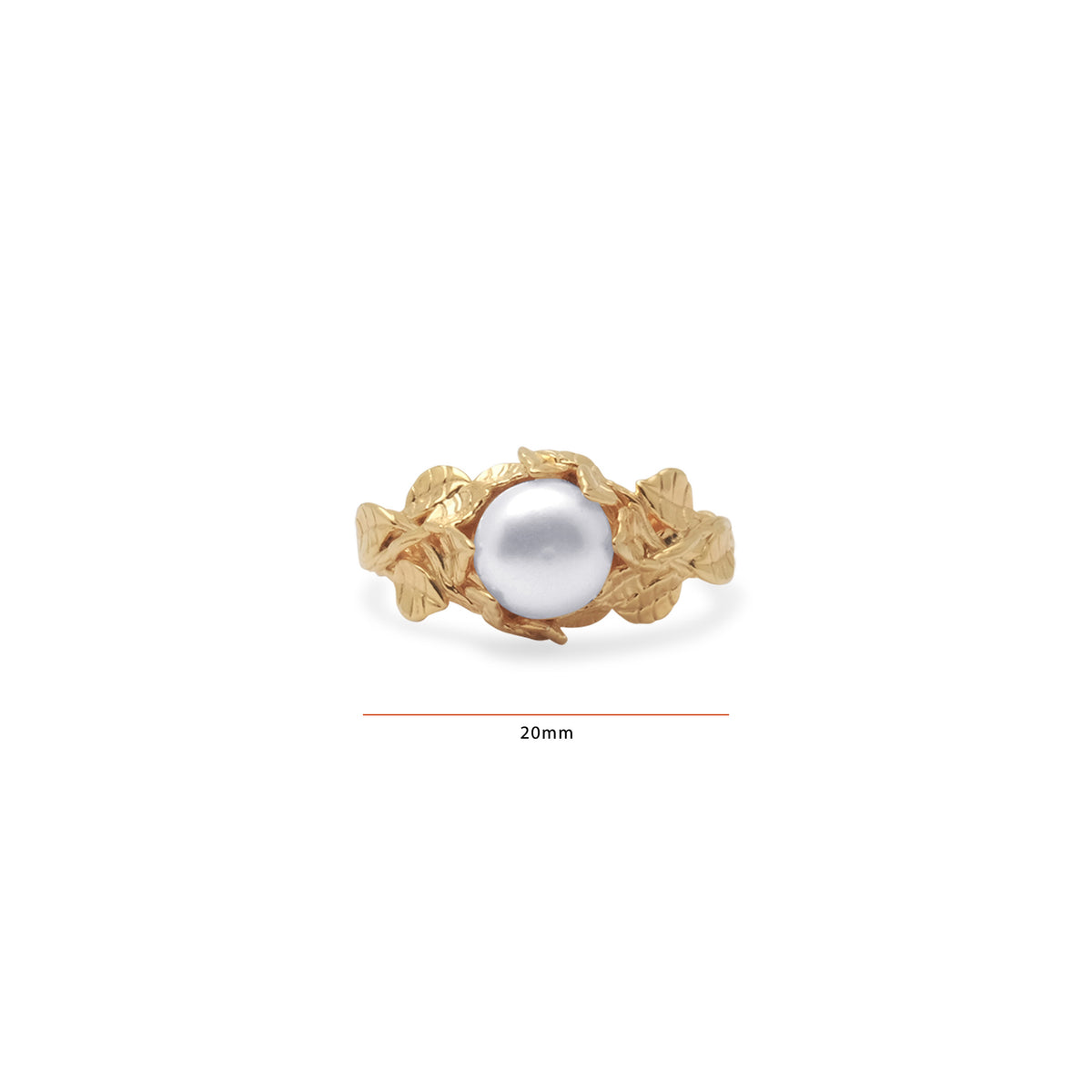 Cincin Cocktail 2 Perak Koleksi Mutiara Melati Sterling Silver 925 Gold Plated