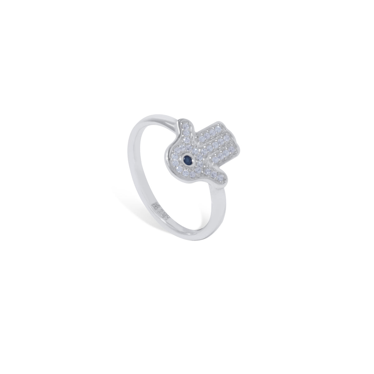 Hamsa Sterling Silver 925 Ring Set of 2