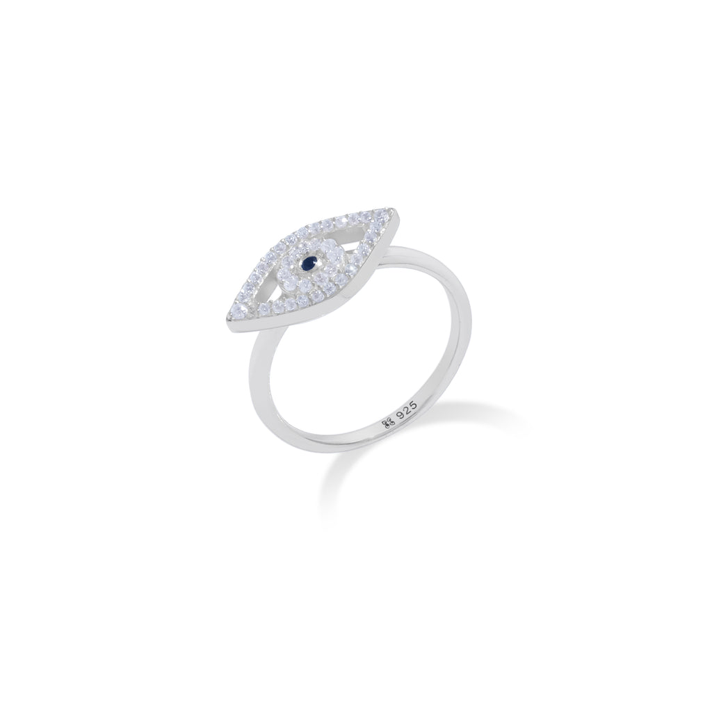 Evil Eye Collection Sterling Silver 925 Cocktail Ring