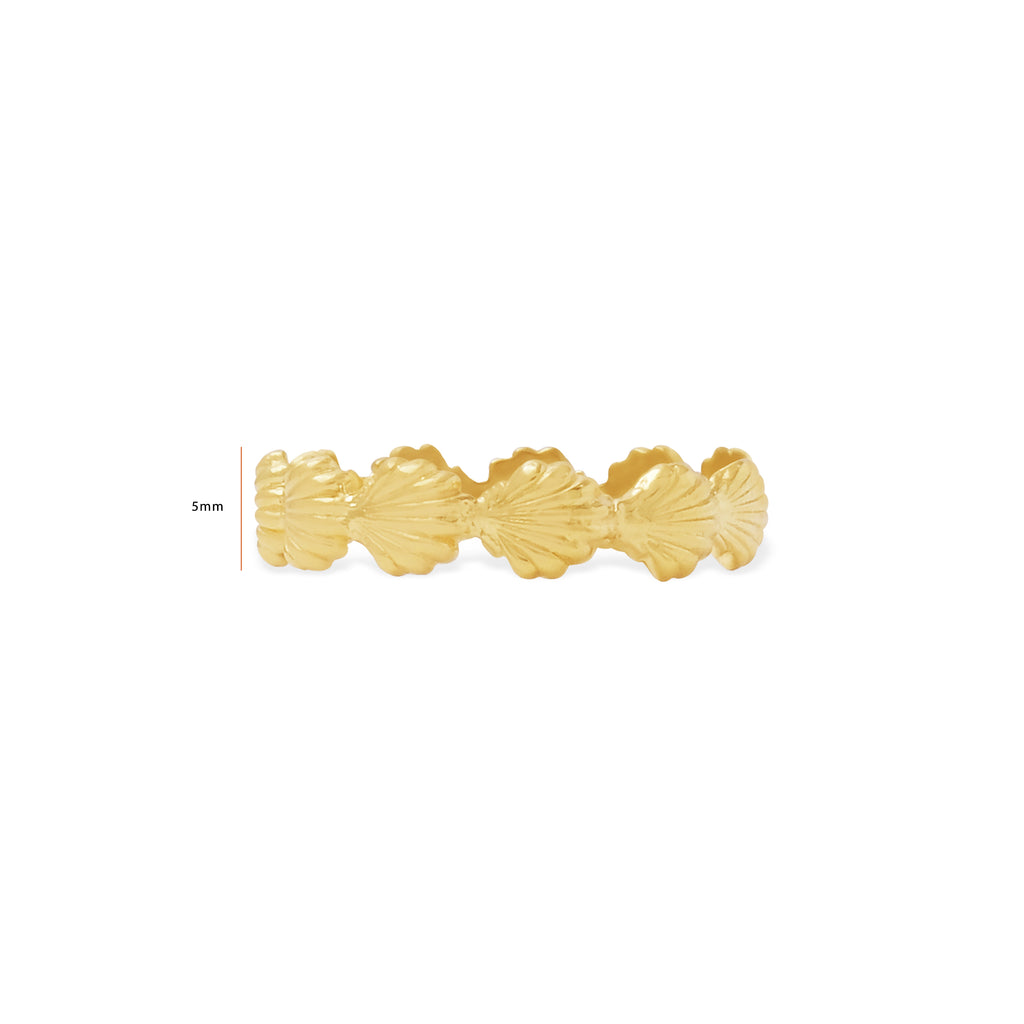 Shell Collection Sterling Silver 925 Band Ring