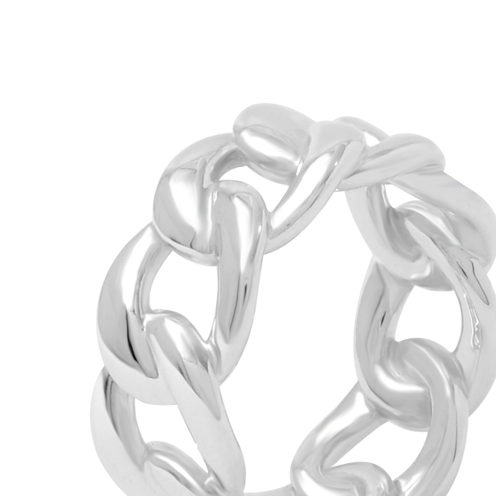 Cincin Rantai Extra Large Perak Koleksi Cuban Sterling Silver 925