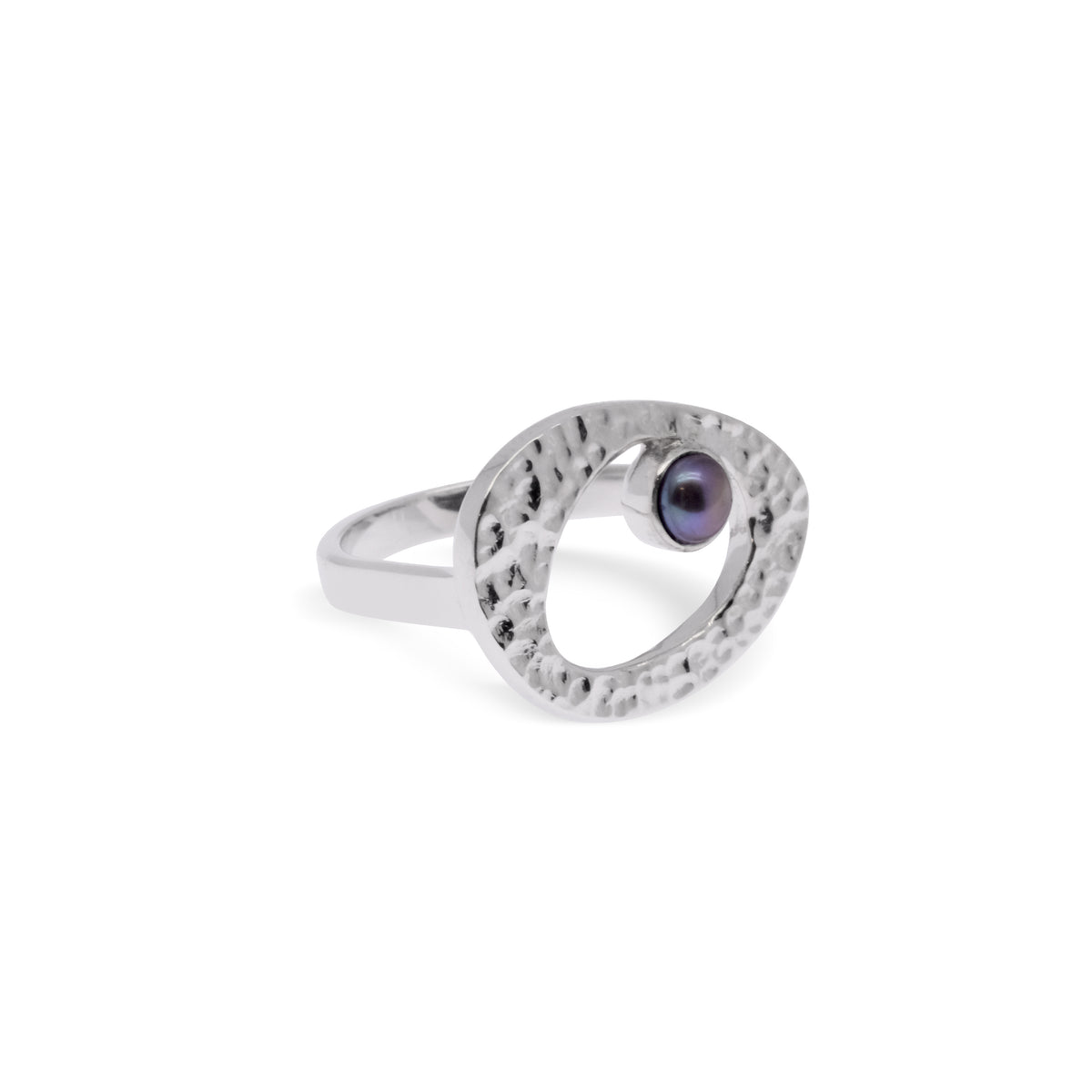 Cincin Perak 925 Mutiara Hitam Koleksi Dulcet