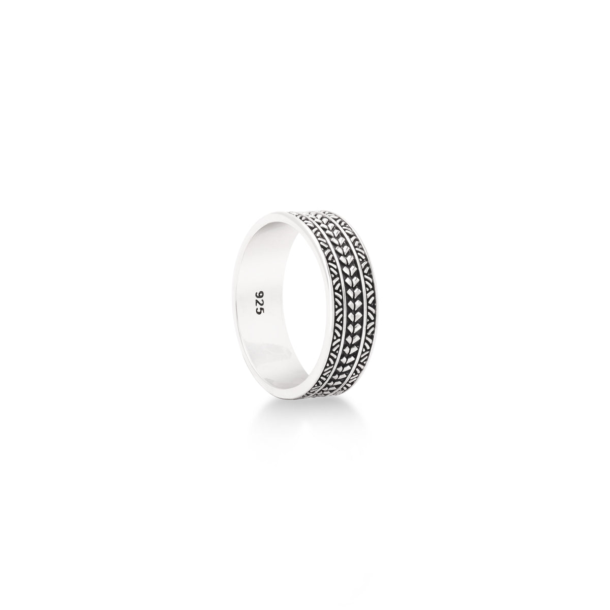 Cincin Band Kecil Maori Toa Sterling Silver 925