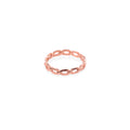 Cincin Woven Band Perak Kecil Ring 925 Sterling Silver Rose Gold Plated