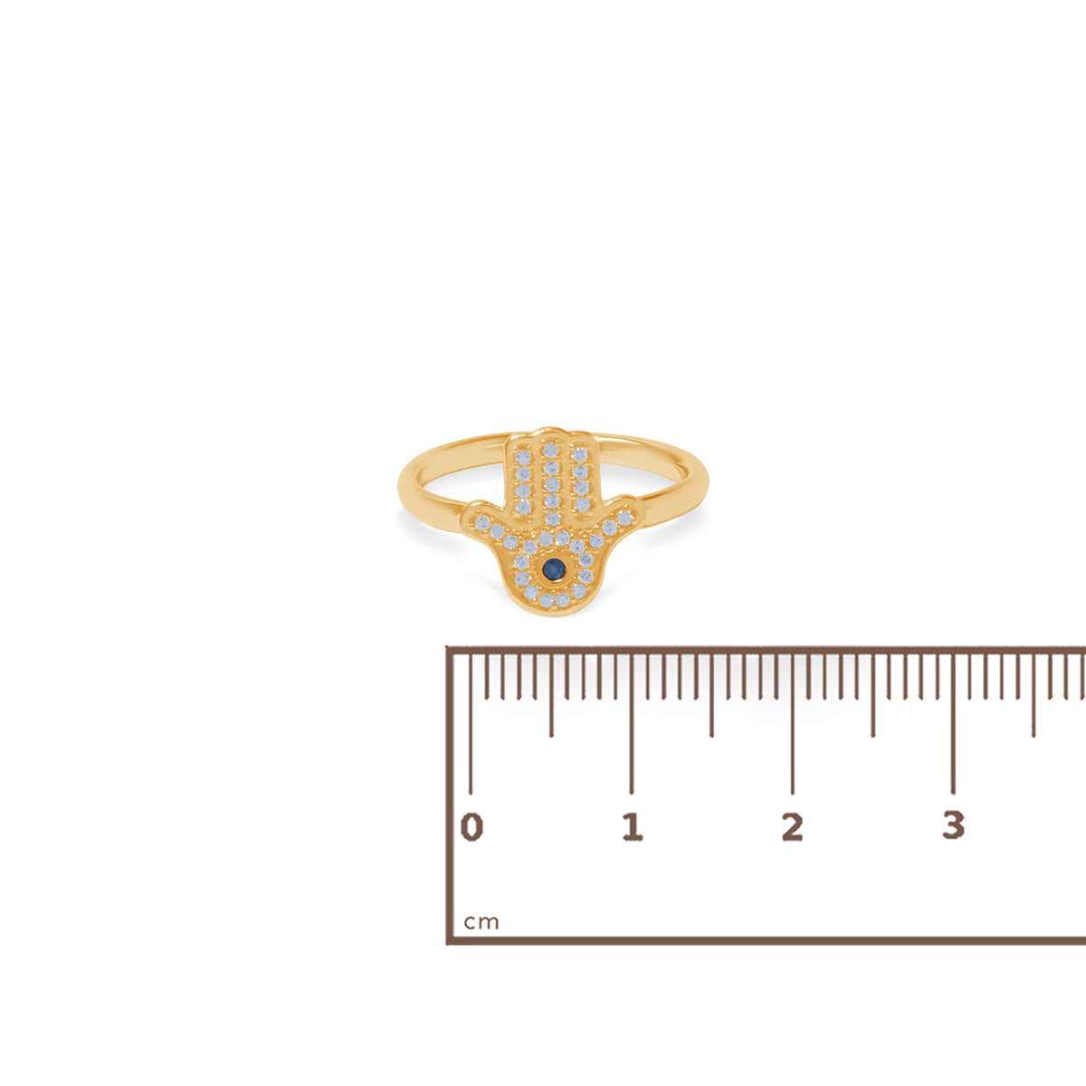 Cincin 2 Perak Koleksi Hamsa Sterling Silver 925 Gold Plated