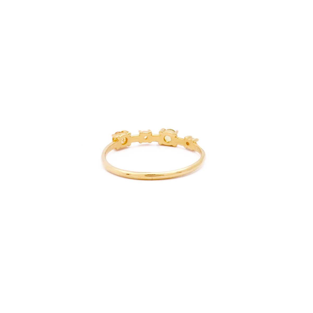 Cincin Koleksi Prong Sterling Silver 925 Gold Plated