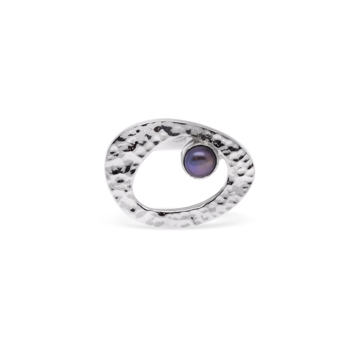 Cincin Perak 925 Mutiara Hitam Koleksi Dulcet