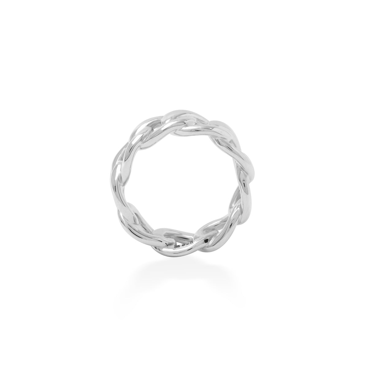 Cincin Rantai Extra Large Perak Koleksi Cuban Sterling Silver 925