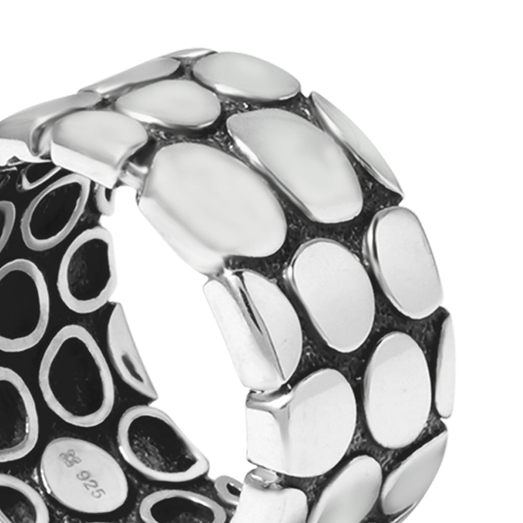 Cincin Band Koleksi Pebble Sterling Silver 925
