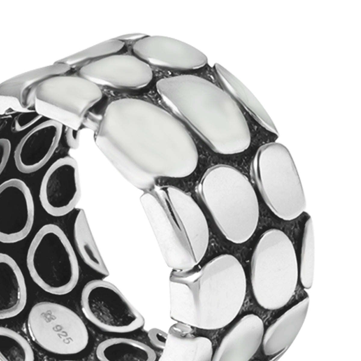 Cincin Band Koleksi Pebble Sterling Silver 925