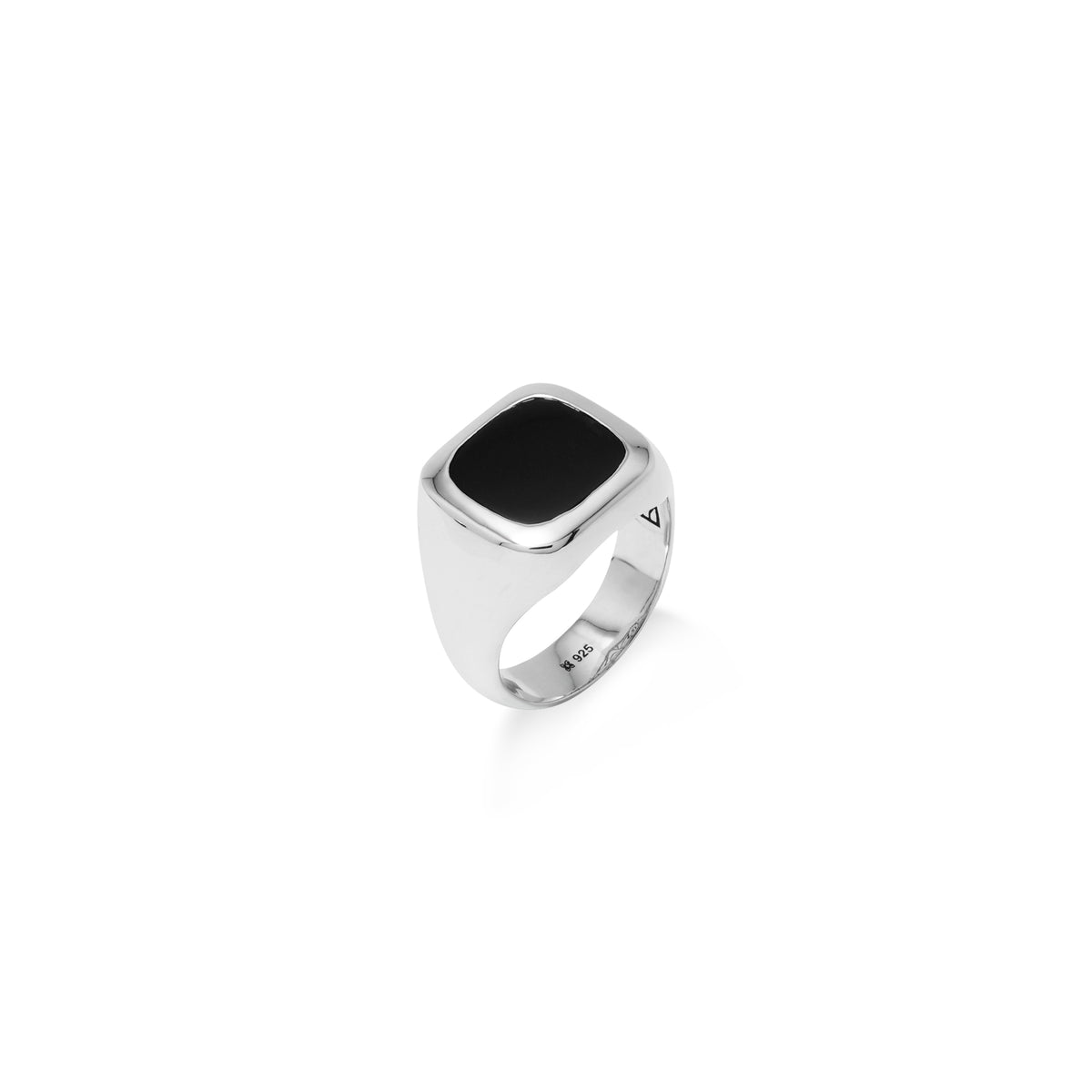 Cincin Square Medium Perak 925 Koleksi Noir
