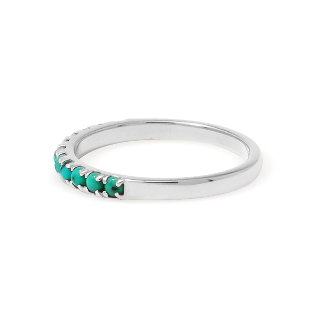 Cincin Half Tourquise Perak 925 Koleksi Azzura