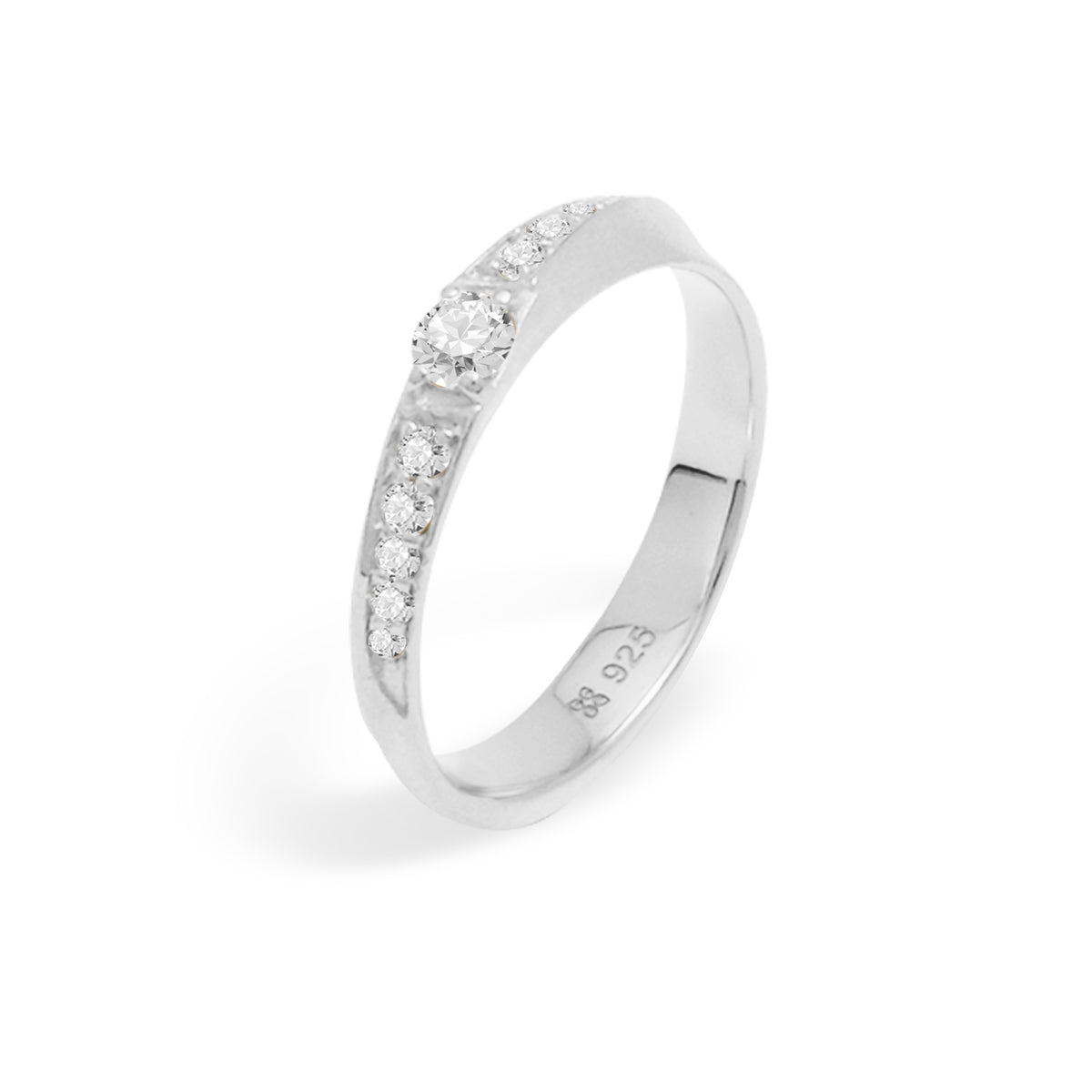Cincin Couple Half Eternity Perak 925 Koleksi Amoria