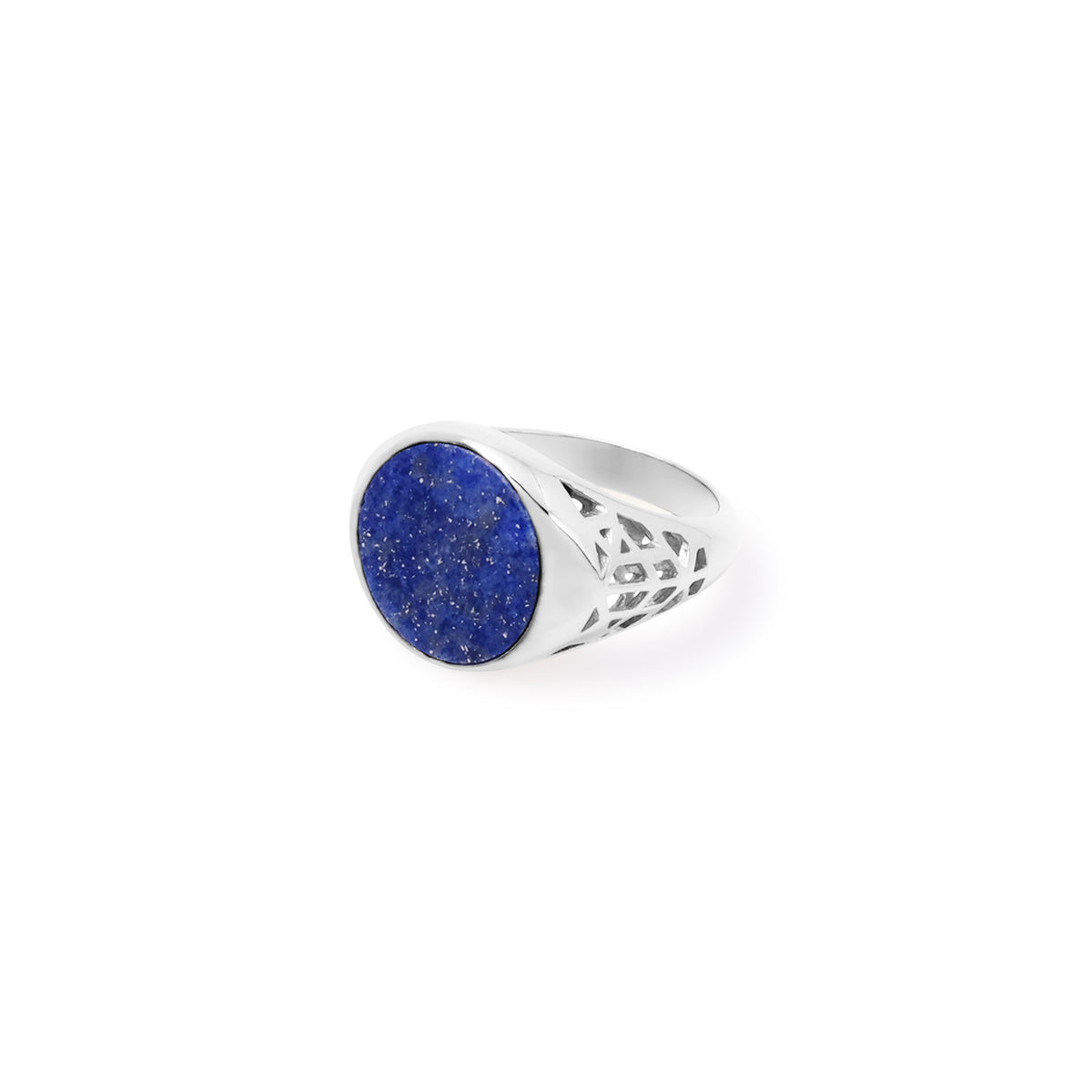 Cincin Signet Bulat Koleksi Jali Sterling Silver 925