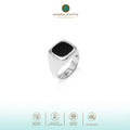 Cincin Square Medium Perak 925 Koleksi Noir