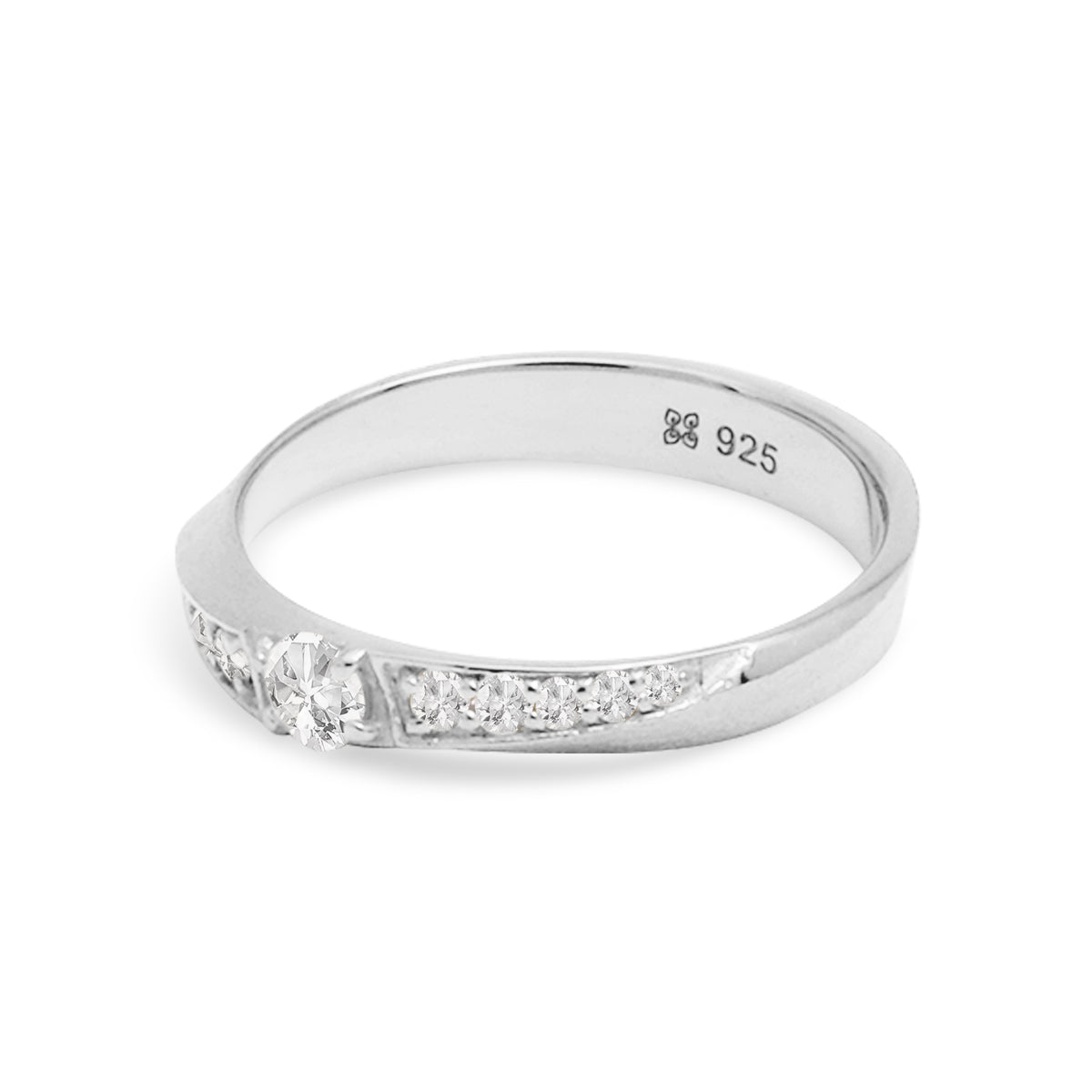 Cincin Couple Half Eternity Perak 925 Koleksi Amoria