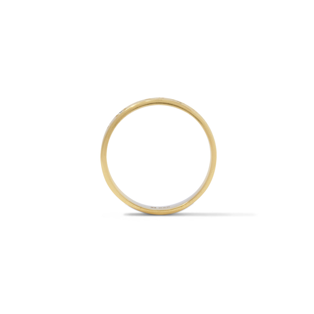 Cincin Band Perak Koleksi Selene Sterling Silver 925 Gold Plated