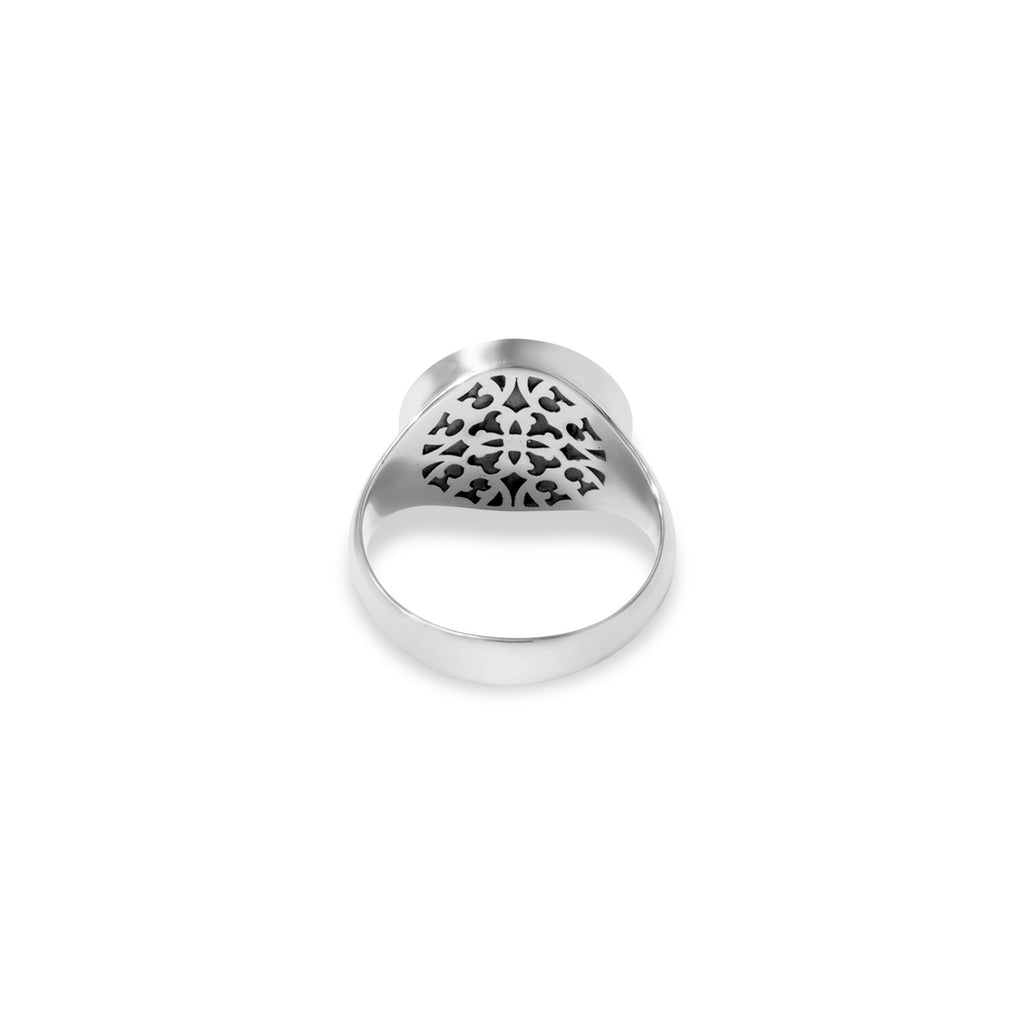 Kompas Sterling Silver 925 Round Signet Ring