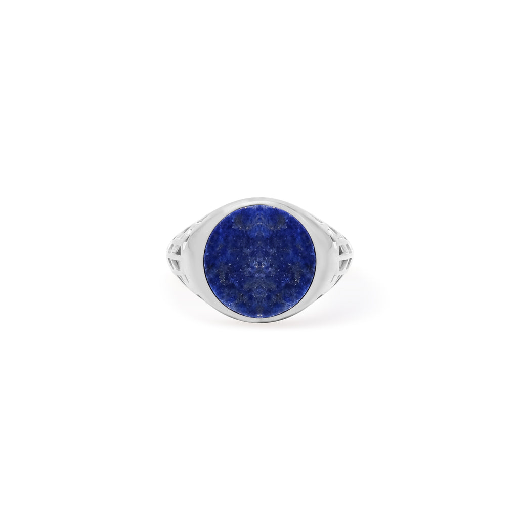 Cincin Signet Bulat Koleksi Jali Sterling Silver 925