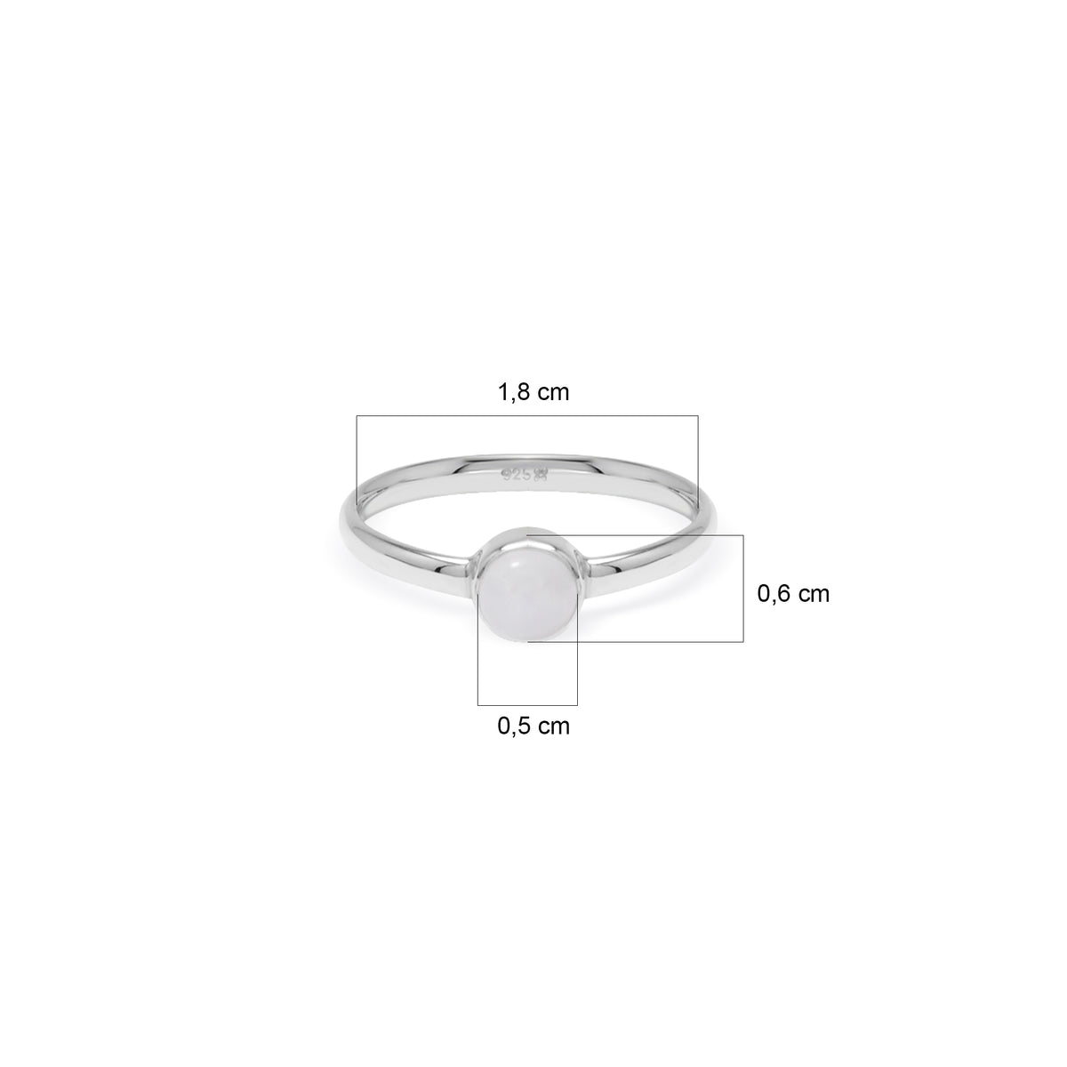 Cincin Round Koleksi Serenity Perak 925