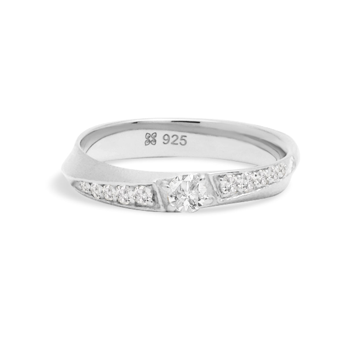 Cincin Couple Half Eternity Perak 925 Koleksi Amoria