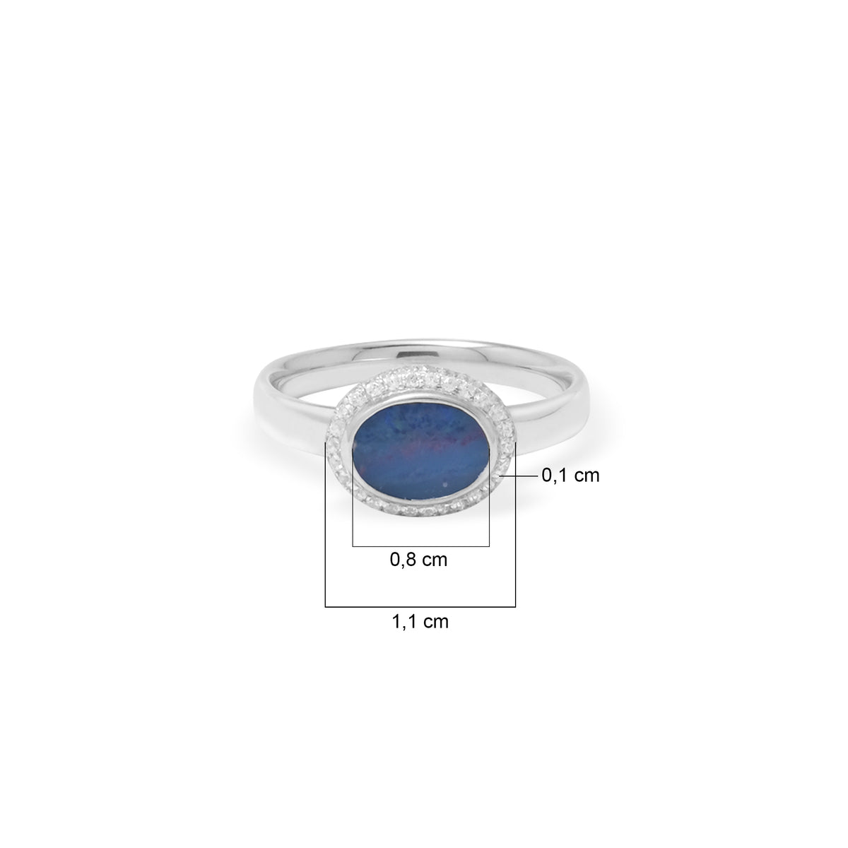 Cincin 1 Small Koleksi Opal Perak 925
