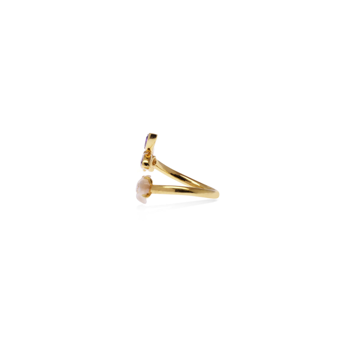 Cincin Adjustable Perak 925 Koleksi Anggrek Gold Plated