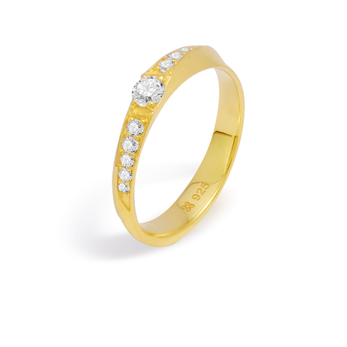 Cincin Couple Half Eternity Perak 925 Koleksi Amoria