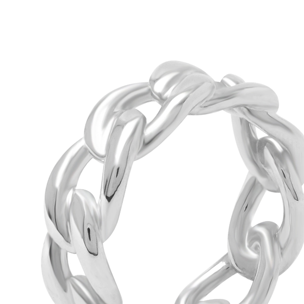 Cincin Rantai Large Perak Koleksi Cuban Sterling Silver 925