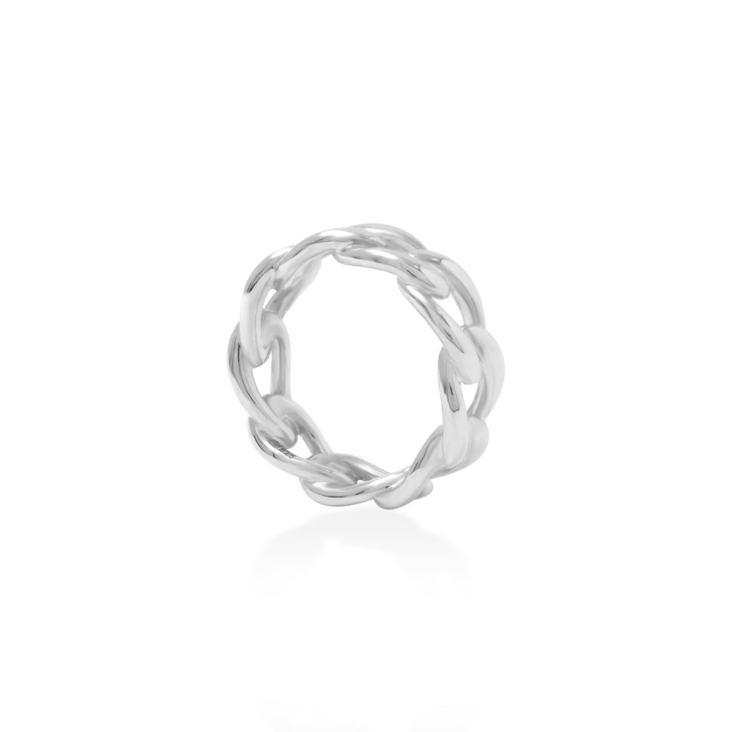 Cincin Rantai Large Perak Koleksi Cuban Sterling Silver 925