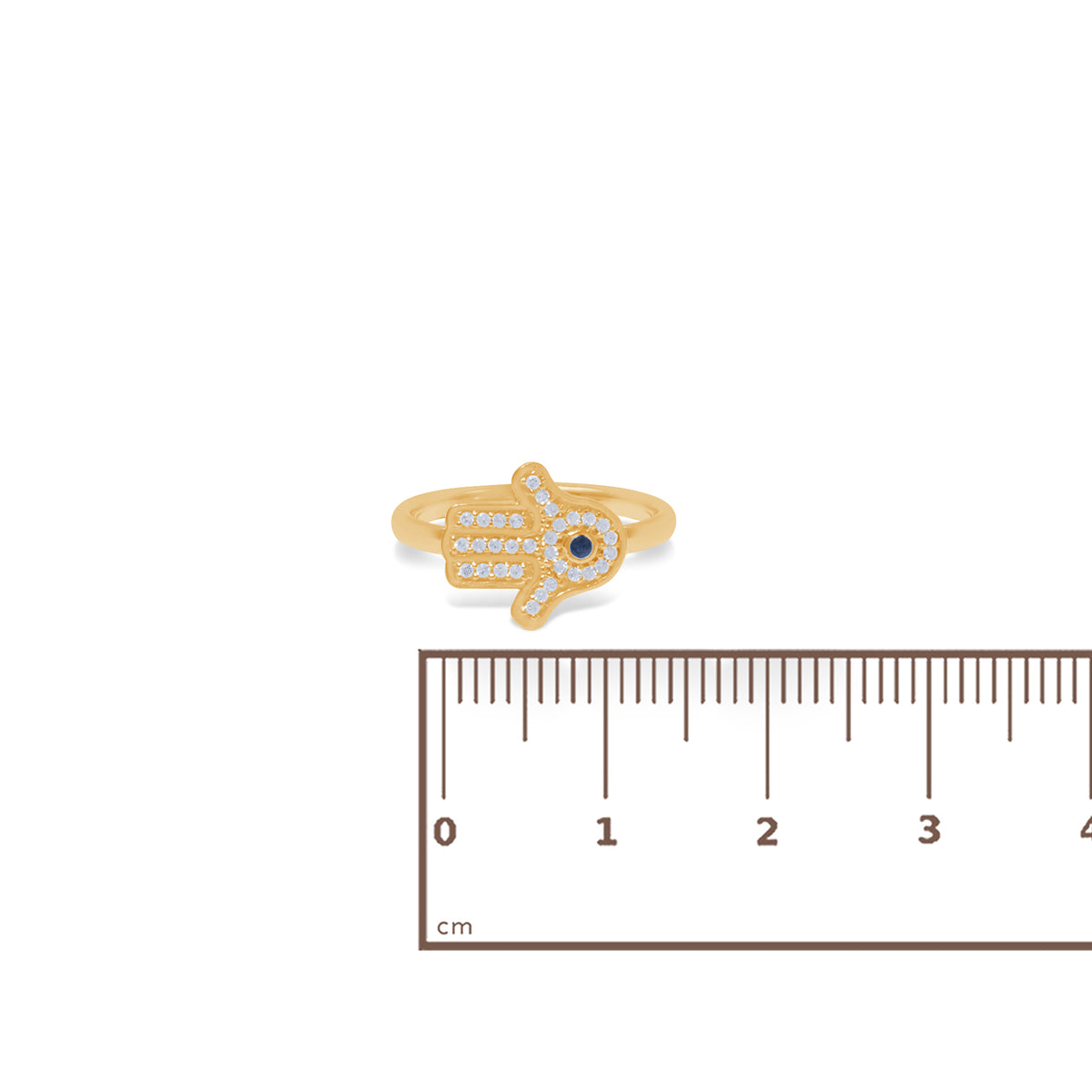 Cincin 1 Perak Koleksi Hamsa Sterling Silver 925 Gold Plated