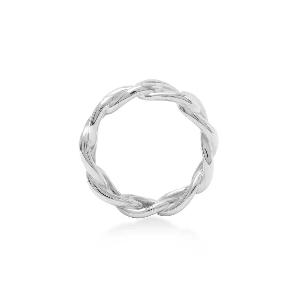 Cincin Rantai Large Perak Koleksi Cuban Sterling Silver 925