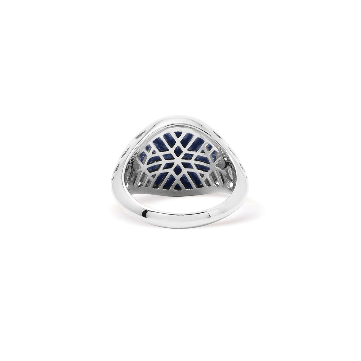 Cincin Signet Bulat Koleksi Jali Sterling Silver 925