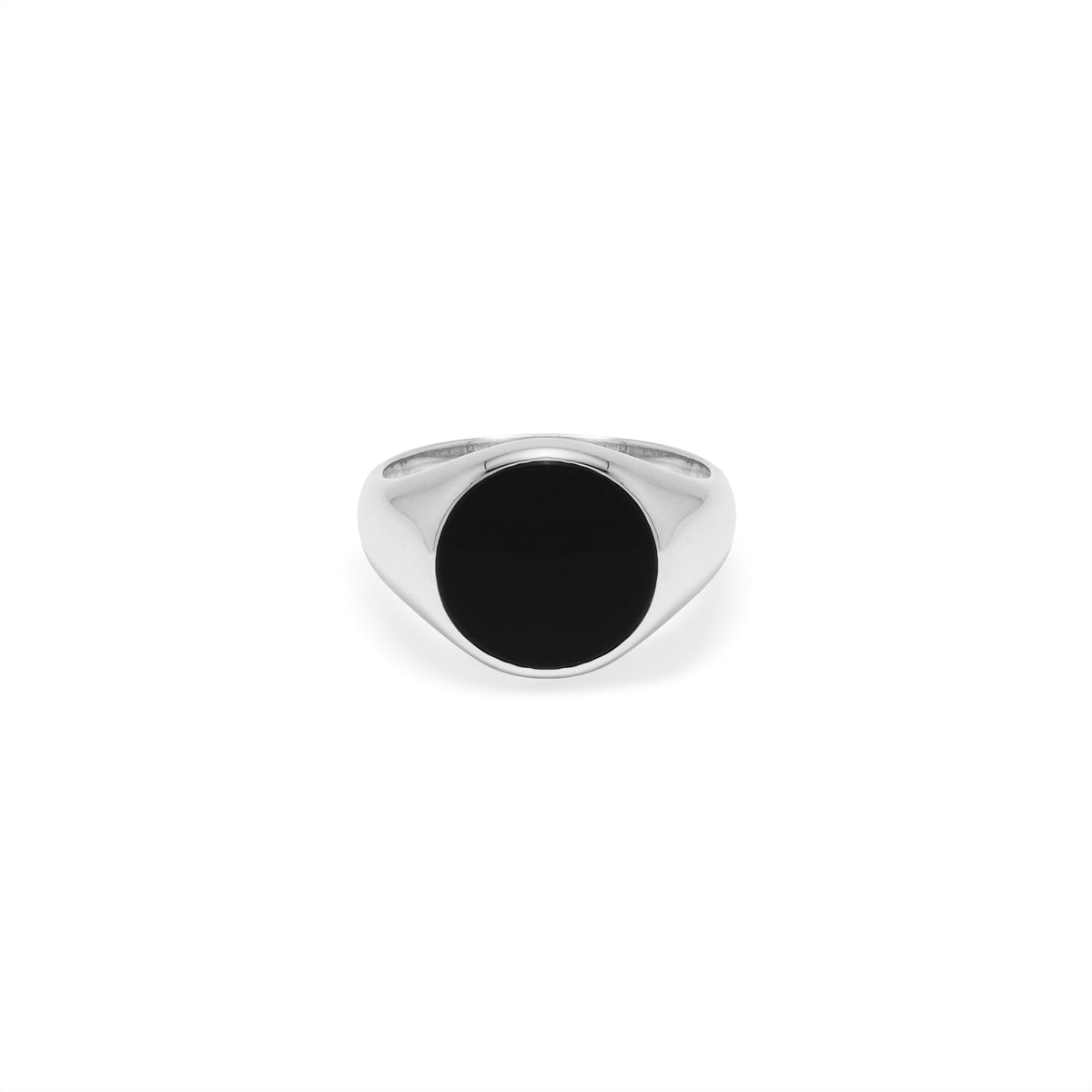Cincin Round Besar Perak 925 Koleksi Noir