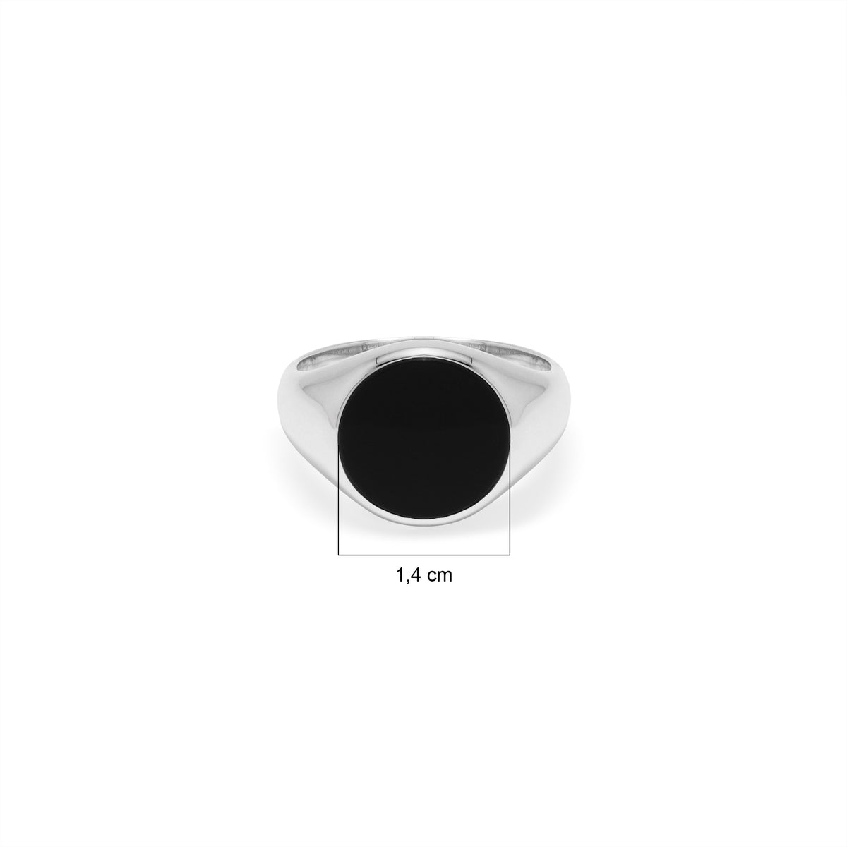 Cincin Round Besar Perak 925 Koleksi Noir