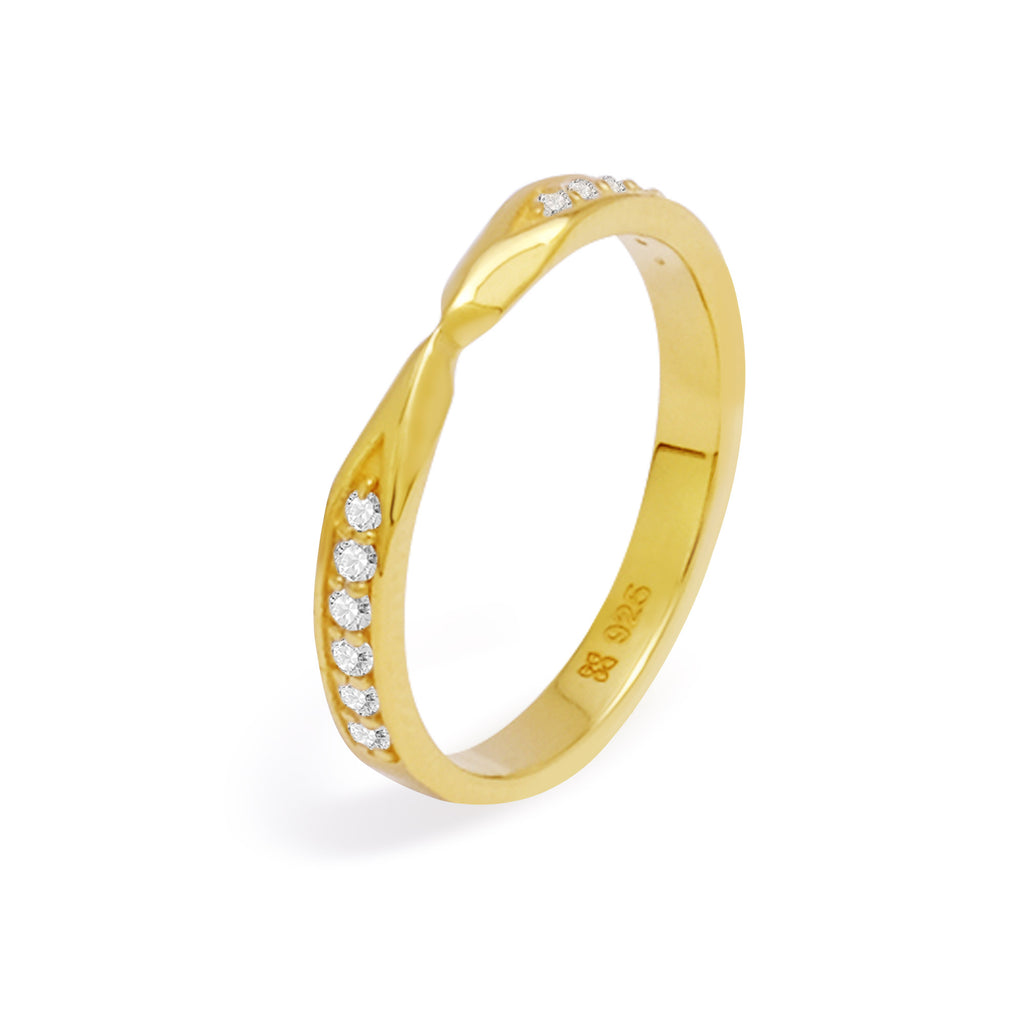 Cincin Couple Pave Band Perak 925 Koleksi Amoria