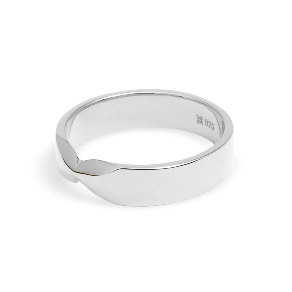 Cincin Couple Wide Band Perak 925 Koleksi Amoria
