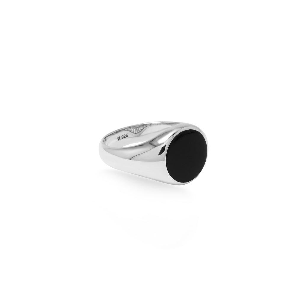 Cincin Round Medium Perak 925 Koleksi Noir