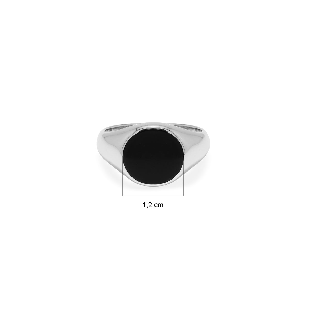 Cincin Round Medium Perak 925 Koleksi Noir