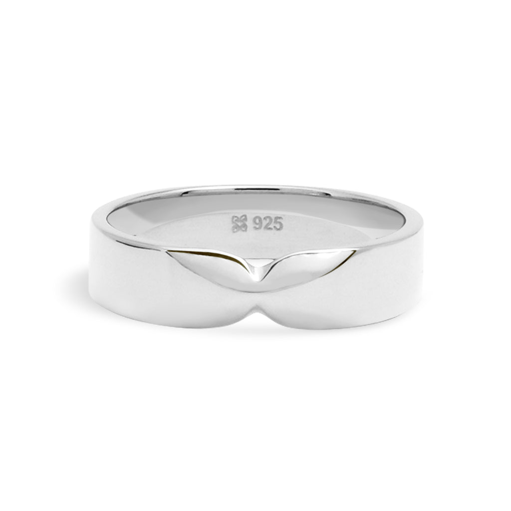 Cincin Couple Wide Band Perak 925 Koleksi Amoria