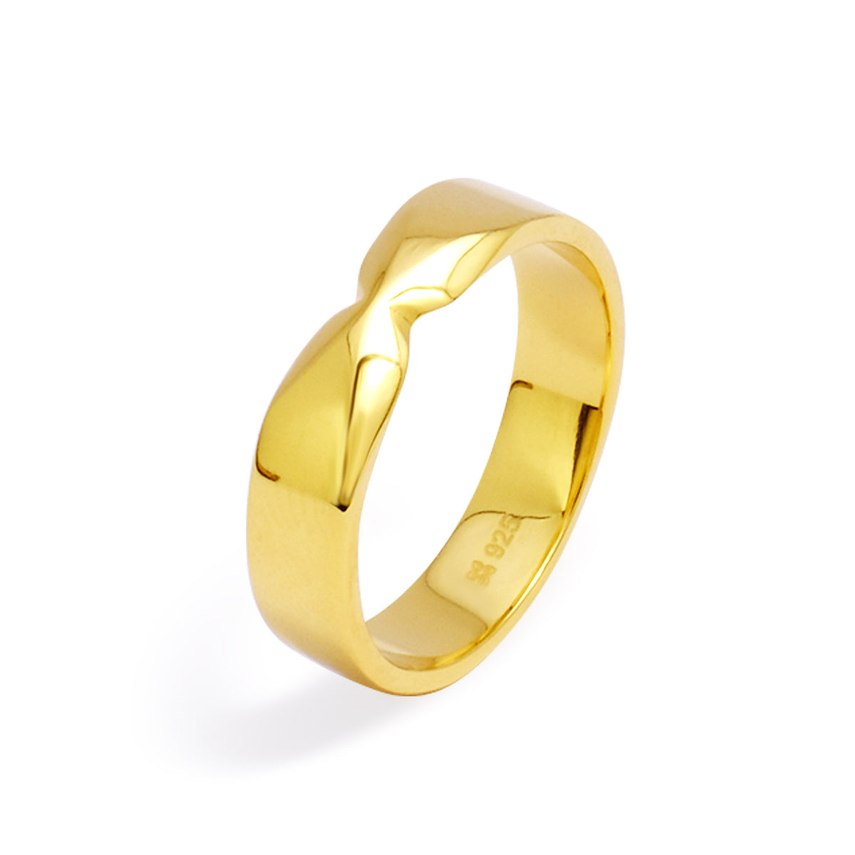 Cincin Couple Wide Band Perak 925 Koleksi Amoria