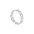 Cuban Sterling Silver 925 Medium Chain Ring