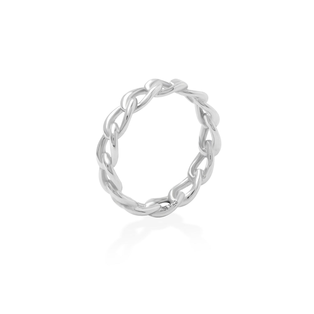 Small Chain Ring Cuban Sterling Silver 925 Collection